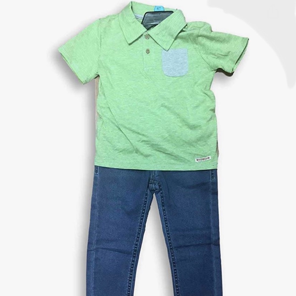 Hudson Kids! 2 Pc Piece Polo & Jeans Boy's Set
